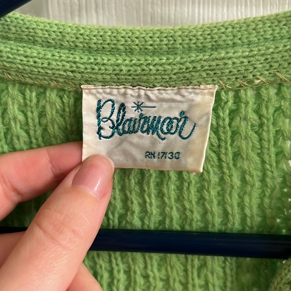 Blairmoor Green Buttoned Sweater/Cardigan vintage - Picture 3 of 4